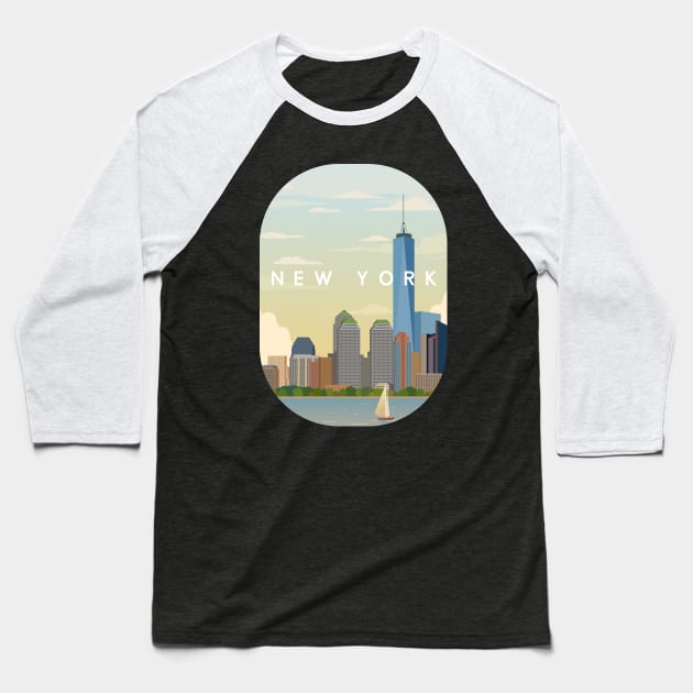 New York V.2 Baseball T-Shirt by Zakaria Azis